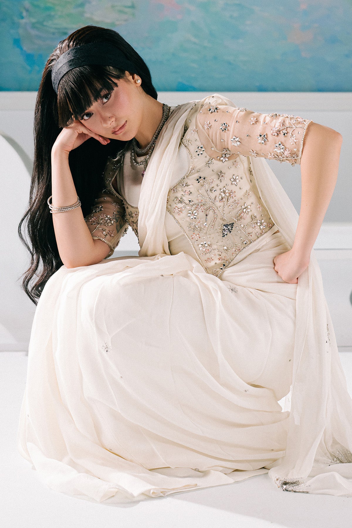 Swan Maiden saree